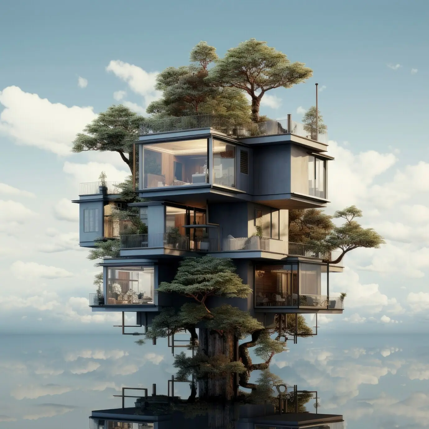 Дизайн дома, сгенерированный искусственным интеллектом