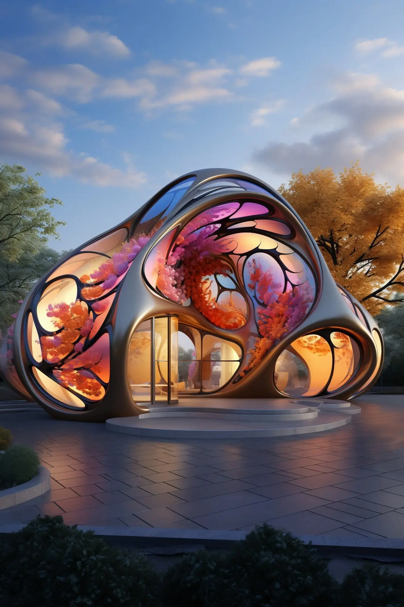 Трёхмерная визуализация абстрактного здания